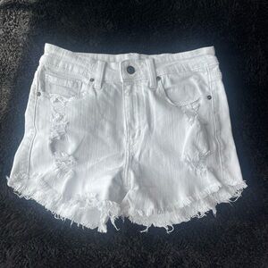 WINDSOR White Denim Shorts